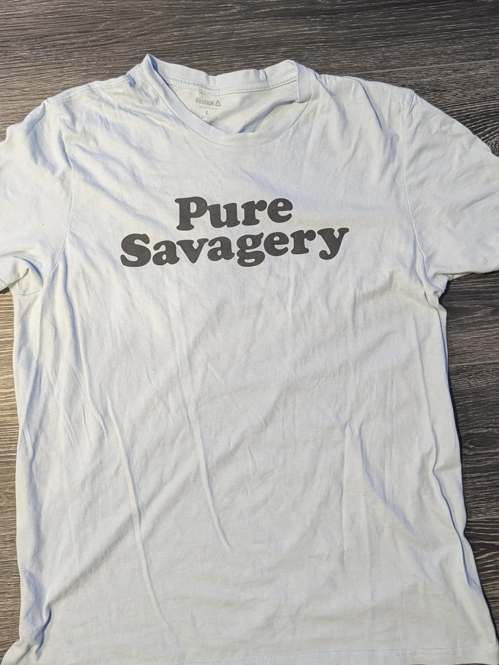 Reebok Men's Light Blue 'Pure Savagery' Graphic Tee